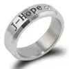 2021 Arrival Jimin Fashion Jewelry Men Letters s For Women Ring Stainless Steel Crystals Name