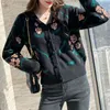 Autumn Products V-Neck Retro Wild Knit Short Trend Small Cardigan Fashion Light Mature Student Regular Sleeve Women 210412