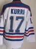 Vintage rétro glace hockey 31 Grant Fuhr Jersey 99 Wayne Gretzky 11 Mark Messier 30 Bill Ranford 7 Paul Coffey 89 Sam Gagner 17 Jari Kurri cousu bleu blanc yougong