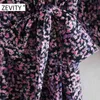 Kobiety Vintage Cross V Neck Flower Print Pleat Ruffles Midi Sukienka Kobieta Batwing Rękaw Kimono Vestido Chic Casual Dresses DS4449 210420