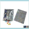 Emballage Bureau École Affaires Industrielrescellable Odeur Preuve Sacs Foil Pouch Plat Mylar Sac Pour Party Favor Stockage Des Aliments Holographique Co