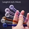 Smoking hand Pipes Wholesale 4inch mini colorful glass oil burner pipe Straight tube nail