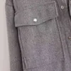 女性ファッションシンプルさグレールーズジャケットコートビンテージ長袖ポケット女性の上着シックオーバーコート210520