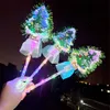 Lumière LED Sticks Jouets Étoiles fluorescentes lumineuses Éclairage Papillon Princess Fée Magic Wand Fournitures Anniversaire Cadeau de Noël A36
