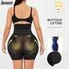 Gewatteerde slipje Butt Lifter Shapewear Tummy Control Fake Butt Slimming Sexy Dames Panty Hoge Taille Trainer Ondergoed Slips 210402