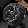 Top Luxury Zegarki Mężczyźni Wojskowy Armia Męskie Zegarek Wodoodporny Sport Wristwatch Dual Display Męski Relogio Masculino