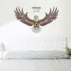 [Zooyoo] Animaux aigle sans peur stickers muraux salon chambre stickers muraux bricolage peintures murales vinyle enfants chambres décoration de la maison 210420