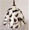 2021 NEUE Kinder Luxurys Winter Pelzmantel Mädchen Leopard Langarm Verdickung Mäntel Weihnachten Designer Baby Mädchen Jacke Kinder Warme Outwears