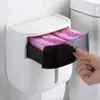 Ledfre väggmonterad toalettpapperhållare Dispenser kreativ vattentät vävnad Badrum dubbel LF82003P 210709