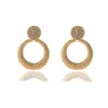 1 Pair Alloy Earrings European Style Geometric Square Stud Earrings Fashion Women Jewelry Drop Earrings Creative Big Earring