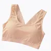 Kvinnor Sommar Sport Bras Is Silk Wrap Bröst Topp med Pad Vest Underkläder Damer Sova Yoga Running Bralette H68 Outfit