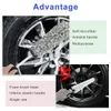 Car Brush Top Microfiber Premium Wheels Brush Non-Slip Handle Easy To Cleaning Rims Spokes Wheel Barrel & Brake Caliper