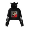 Piper Rockelle Merch Crop Top Hoodie Hip Hop Streetwear Kawaii Cat Ear Harajuku Croped Sweatshirt Pullover Tops Ropa Mujer4629388