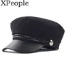 linne newsboy cap