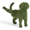 Decorazioni da giardino Decorative Peeing Dog Topiary Floccaggio Sculture Statua Senza Mai Un Dito Per Potare O Innaffiare Decorazioni Per Animali Domestici