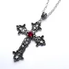 Pendant Necklaces Large Detailed Floral Cross Necklace Classical Tone Goth Punk Gothic Jewellery Fashion Statement Men Women Gift Steam