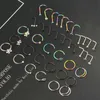 Stainles Steel Body Piercing Jewelry Colorful Nose Studs Rings Set for Women and Men