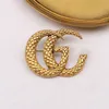 Famous Classic Brand Luxury Desinger Brooch Women Rhinestone Double Letters Brooches Suit Pin Fashion Jewelry Clothing Decoration High-Quality Accessories Gifts