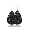 Newest creative Halloween leather earrings for women Unique Design skull ghost pumpkin print teardrop Earrings dangle earr