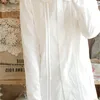 Blouse blanche mignonne Peter Pan Col Ruché Chemise de broderie en dentelle pour filles à manches longues S-XXL blusas femininas T51285 210421