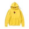 Men's Hoodies & Sweatshirts Harajuku Hooded Sweatshirt Fashion Street Clothing Rose Flower Print Hoodie Top Pullover Clothes