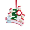 2021 diy زينة عيد الميلاد الراتنج الحجرية الحلي الأسرة من 1-7 رؤساء diy شجرة عيد الميلاد قلادة اكسسوارات مع حبل FY4664