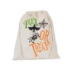 Halloween Candy Bag Sac cadeau Sacs à main Party Festival Treat ou Trick Pumpkin Pouch Sacs en toile imprimés Hallowmas Noël Cordon Totes 9 Styles GYL44