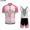 Larschdan 2021 Kvinna Cykling Kit Girl Cykel Kläder MTB Bike Outfit Woman Jersey Bib Shorts Set Vetement Velo Femme Racing Sets