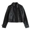 Autumn Slim Punk Soft Pu Leather Coat Women Biker Jacket Black Pink Motorcycle Outwear Short Bomber Jackets 210423