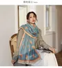 Шарфы женщины зимний шарф кашемировые обертывания дизайн плед пашмина шали для дам густые теплые хиджаб одеяло