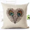 High Qualtity Colorful Feather Printed Cushion Cover Nordic Style Decorative Sofa Throw Pillow Car Chair Home Decor Case Cushion/Decorative