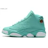 New Arrival Jumpman 13 Aurora zielony GS plac zabaw 13 s kobiety mężczyźni buty sportowe do koszykówki trampki wysoki rozmiar 5.5-13