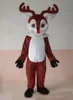 red nose deer Mascot Costume Halloween Christmas Fancy Party Cartoon Character Outfit Suit Adult Women Men Dress Carnival Unisex Adults