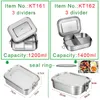 Bento Lunch Box Metal Organizers Top Grade 304 Stainless Steel Snack Food Container Storage Fruit For Children Men Women 211104