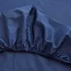 1Pc Cotton Fitted Sheet Solid Color Bed Cover Four Corners With Elastic Band Non-Slip Mattress Cover 90x190 180x200 210626