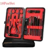 Nail Art Kits 18PCS Set Stainless Steel Manicure Kit Pedicure Grooming Clippers Tools Care For Men Womens Drop