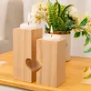 Trä Tea Light Candle Holder Creative Heart Hollowed-Out Ljusstake Romantisk Table Dekoration Hem Party Bröllop vid havet RRB13769