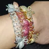 Punk Zircon Butterfly Ankle Bracelet Cuban Link Chains Anklets For Women Wide Foot Bracelets Boho Beach Jewelry5685148