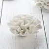 Adesivi murali Modern 3D Ceramic White Flower Sticker Decorazione Soggiorno TV Sfondo Appeso Artigianato El Accessori murali