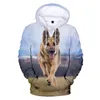 Sweats à capuche pour hommes pulls pour hommes arrivée berger allemand 3D sweat haute qualité pull amoureux des chiens hommes/femmes automne hiver