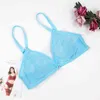 Varsbaby sexy français ultra-mince maille lingerie citron jaune menthe verte sous-vêtements d'été Soume respirant soutien-gorge de soutien-gorge 3 pcs / lot 211110