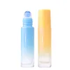 10 ML Jade Rouleau Sur Bouteille Voyage Portable Mini Verre Bouteilles D'huile Essentielle Cristal Naturel Pierre Cosmétique Vide Embouteillage