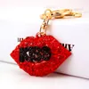 Bling Bling Crystal Keychicains Kiss Hubs Кулон для брелок Medic KeyChain Красная Губная цепь Цепья металл Ключ Подарок Унисекс