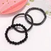 Fili di perline 3 pezzi / set Bracciale da uomo Braccialetto di perline di pietra nera Braccialetto di rame Palla Pulseira Gioielli da uomo Accessori Bracciali Hombre Homme Bijoux Fa