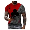 Summer Mens Graphic T Shirty 2021 Mężczyźni Drukowanie Moda 3D Tshirts Casual Hip Hop Styl Tees Luźne Street Topy Młodzież Krótki Rękaw Tee Plus Size