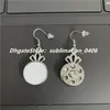 Noosa Chunks Metal Oorbellen Dangle Charms Oorbel DIY Sieraden Ear Drop met 18MM Drukknopen en Sublimatie aluminium platen