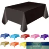 1 pcs 11 cores tablecloth tampa 137x138cm retângulo festa tema de theme novo sólido plástico impermeável mesa de mesa