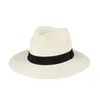 Sommer Unisex Ribbon Sun Hats Casual Urlaub Panama Topper Strohhut Frauen Strand Jazz Männer Kapelle Chapeau