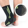 Ankle Support 1 PCS Silicone Padded Sleeves Supports Soccer Football Running Knitted Compression Foot Anti Sprain Silica Gel Pad