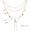 Ny diamantmåne fem spetsiga stjärna halsband mode trend smycken